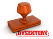 Rubber Stamp dysentery (clipping path included)
