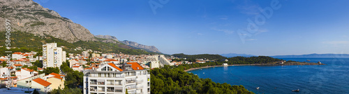 Board z aluminiowym obramowaniem Panorama makarska w chorwacji