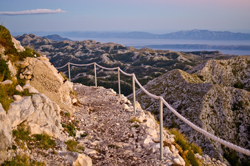 Stony road on the sv. Jure mountain, Croatia