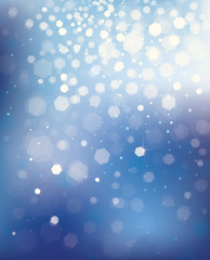 Wall Mural - vector blue background with lights and stars.