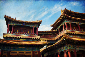 Wall Mural - Beijing, Lama Temple - Yonghe Gong Dajie 