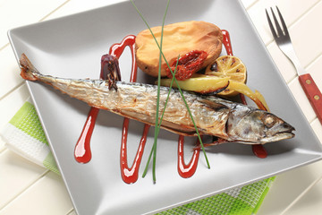 Poster - Simple baked mackerel recipe