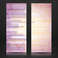 Wall Mural - Abstract Pink Rectangle Shapes Banner.