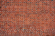 Block Background . Old Brick Wall Of Red Bricks.