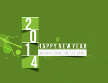 Happy New Year 2014 Text Design