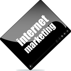 Video media player for web with internet marketing word