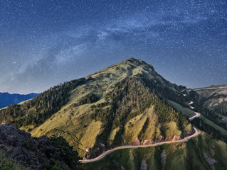 Wall Mural - mountain under stars