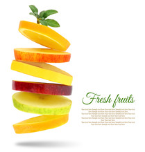 Fresh Slices Of Fruits