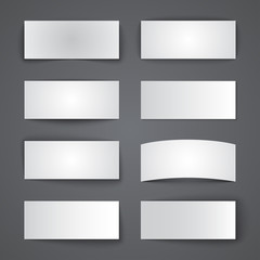 Aufkleber - Set of blank paper banners with shadows