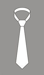 Vector fashion illustration of a tie