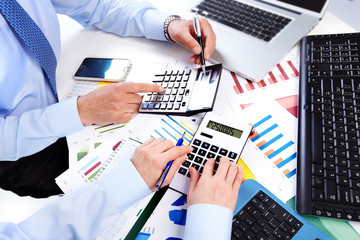 Aufkleber - Business team working in the office.