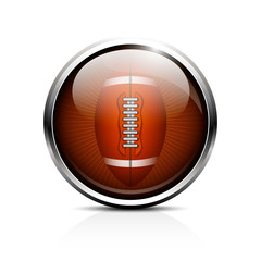 Wall Mural - Rugby ball vector icon