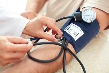 Blood pressure measuring.