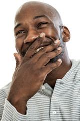 Sticker - Laughing Black Man Portrait