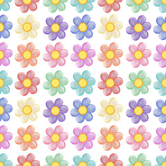 Sticker - A seamless template with a floral design