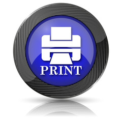 Sticker - Printer with word PRINT icon