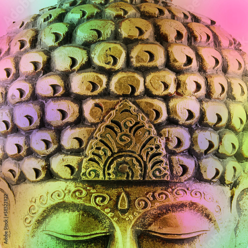 Obraz na płótnie canvas dwuczęściowy "dyptyk" Budda kolorowy