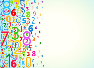 Vector background from numbers