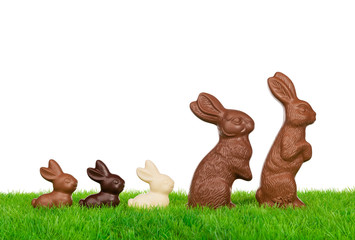 Wall Mural - Easter rabbit family