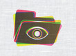 © Maksim Kabakou - Finance concept: Folder With Eye on fabric texture background