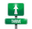 thrive road sign illustration design