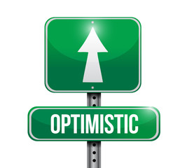 optimistic road sign illustration design
