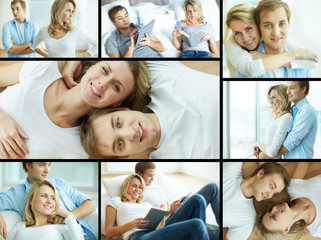 Wall Mural - Couple at home