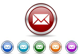 Poster - mail icon vector set