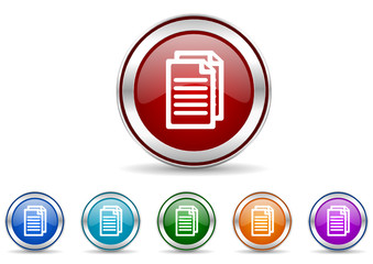 Aufkleber - document icon vector set