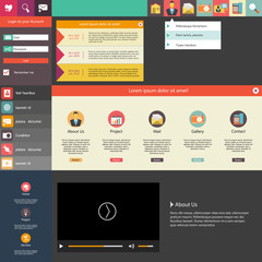 Wall Mural - flat design / website template