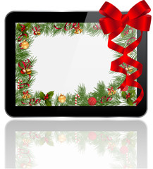 Wall Mural - tablet pc christmas gift