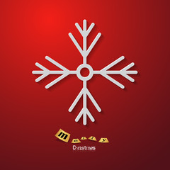 Sticker - Red Abstract Vector Merry Christmas Background