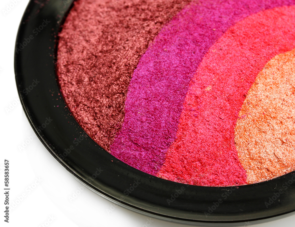 bright eye shadows, isolated on white