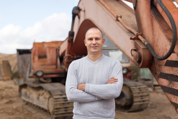 Wall Mural - Portrait of tractor operator