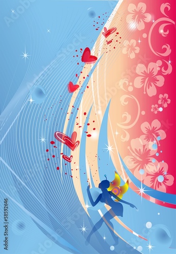 Fotoboard na płycie Niebieska wróżka,