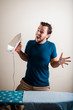 © Eugenio Marongiu - young stylish man housewife ironing