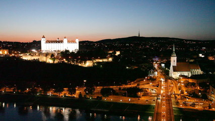 Wall Mural - View of the old castle in Bratislava, Slovakia