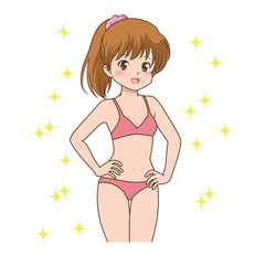 Fototapete - 女の子/ポーズ