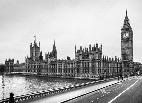Naklejka samoprzylepna Big ben i dom parlamentu, londyn, wielka brytania.