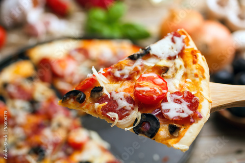Naklejka samoprzylepna Pizza domowej roboty
