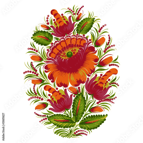 Fototapeta na wymiar floral decorative ornament