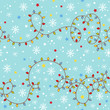 Christmas seamless pattern with garland.