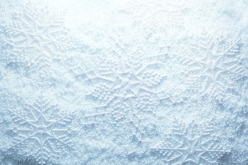 Wall Mural - Snowflakes on snow