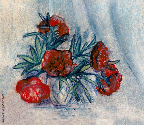 Obraz w ramie Peonies