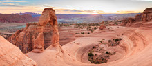 Panorama Of Delicate Arch In Arches National Park Utah