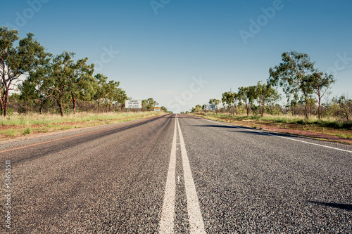Obraz na płótnie canvas czteroczęściowy "tetraptyk" Droga w Queensland, Australia