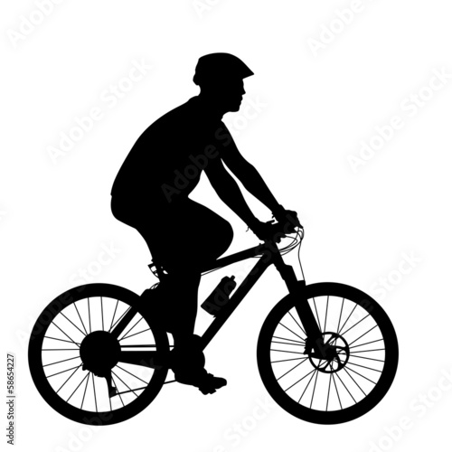 sylwetka-mezczyzny-rowerzysty-ilustracji-wektorowych