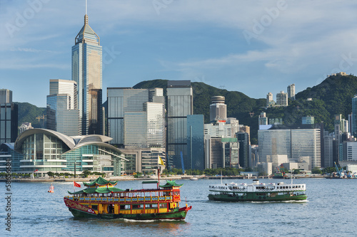 Obraz w ramie Victoria Harbor of Hong Kong