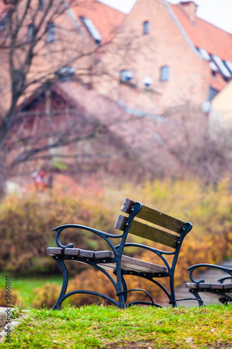 Plakat na papierze fotorealistycznym Tradycyjna architektura w słynnym polskim mieście, Toruń, Polska.