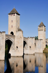 Valentre bridge in Cahors, France